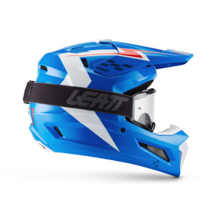KASK MOTOCYKLOWY Z GOGLAMI LEATT KIT MOTO 3.5 BLUE