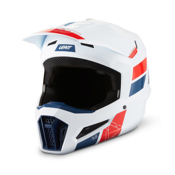 KASK MOTOCYKLOWY Z GOGLAMI LEATT KIT MOTO 3.5 WHITE