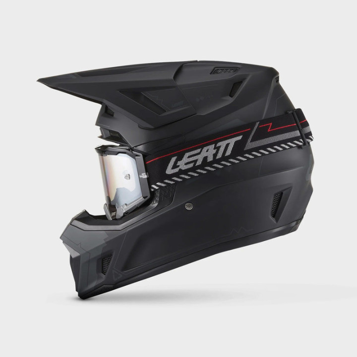 KASK MOTOCYKLOWY Z GOGLAMI LEATT KIT MOTO 7.5 STEALTH BLACK
