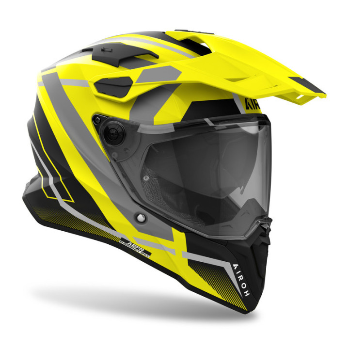 KASK MOTOCYKLOWY AIROH COMMANDER 2 MAVICK YELLOW MATT