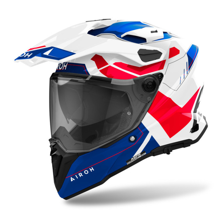 KASK MOTOCYKLOWY AIROH COMMANDER 2 REVEAL BLUE/RED GLOSS