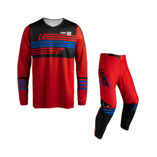 STRÓJ OFFROADOWY BLUZA I SPODNIE JUNIOR LEATT KIT 3.5 STRIPES RED