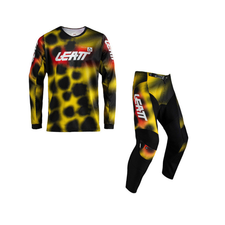 STRÓJ OFFROADOWY BLUZA I SPODNIE LEATT KIT MOTO 3.5 LEOPARD YELLOW