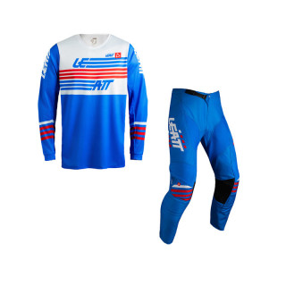 STRÓJ OFFROADOWY BLUZA I SPODNIE LEATT KIT MOTO 3.5 STRIPES BLUE