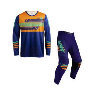 STRÓJ OFFROADOWY BLUZA I SPODNIE LEATT KIT MOTO 3.5 STRIPES ORANGE