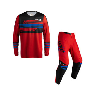 STRÓJ OFFROADOWY BLUZA I SPODNIE LEATT KIT MOTO 3.5 STRIPES RED