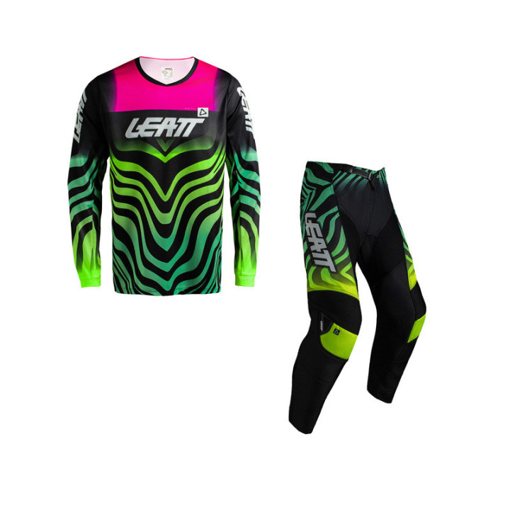 STRÓJ OFFROADOWY BLUZA I SPODNIE LEATT KIT MOTO 3.5 TIGER PINK