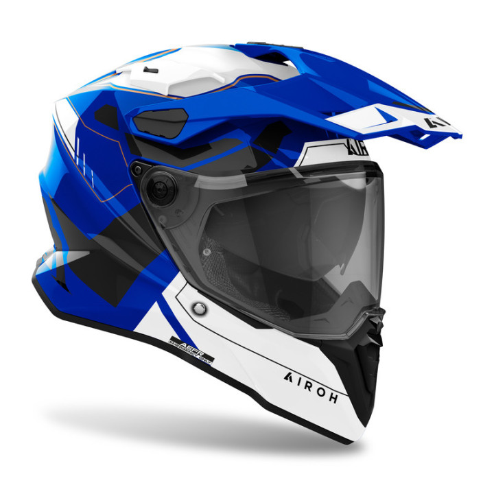 KASK MOTOCYKLOWY AIROH COMMANDER 2 REVEAL BLUE GLOSS