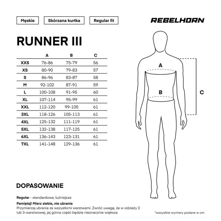 KURTKA MOTOCYKLOWA SKÓRZANA REBELHORN RUNNER 3 BLACK