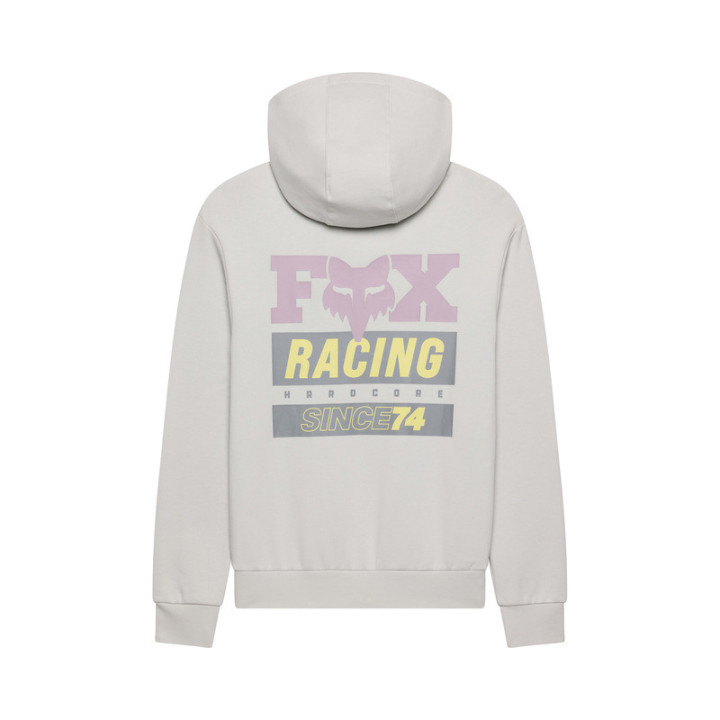 BLUZA Z KAPTUREM DAMSKA FOX SINCE 74 FLEECE PO LIGHT GREY