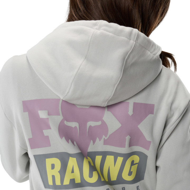 BLUZA Z KAPTUREM DAMSKA FOX SINCE 74 FLEECE PO LIGHT GREY
