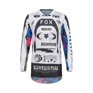 BLUZA MOTOCYKLOWA FOX 180 IMAGE COSMO WHITE BLACK