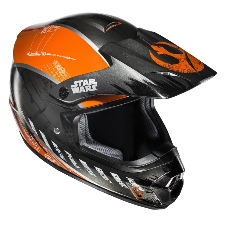 KASK MOTOCYKLOWY HJC CS-MX 2 REBEL X-WING STAR WARS SILVER ORANGE M