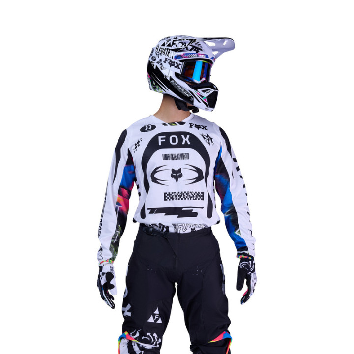 BLUZA MOTOCYKLOWA FOX 180 IMAGE COSMO WHITE BLACK
