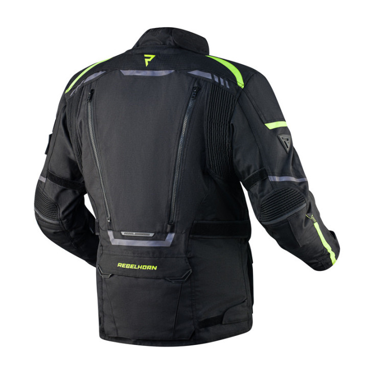 KURTKA MOTOCYKLOWA TEKSTYLNA REBELHORN CUBBY 4 BLACK FLUO YELLOW