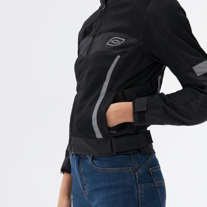 KURTKA MOTOCYKLOWA TEKSTYLNA DAMSKA OZONE DART BLACK