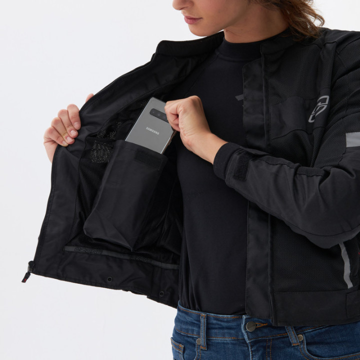 KURTKA MOTOCYKLOWA TEKSTYLNA DAMSKA OZONE DART BLACK