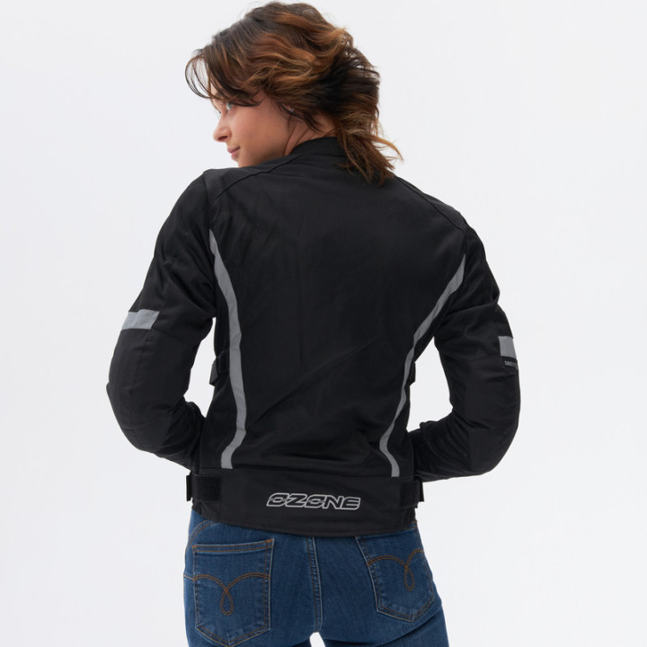 KURTKA MOTOCYKLOWA TEKSTYLNA DAMSKA OZONE DART BLACK