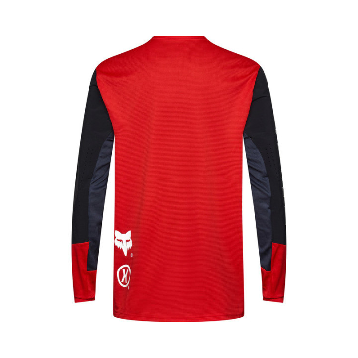 KOSZULKA ROWEROWA Z DŁUGIM RĘKAWEM FOX DEFEND ELEVATED FLUO RED
