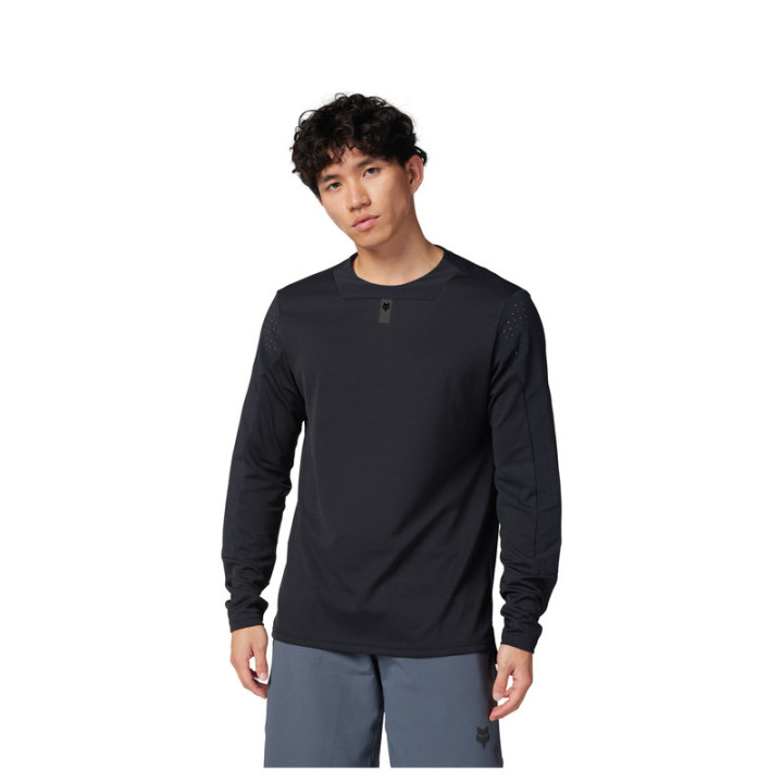 KOSZULKA ROWEROWA Z DŁUGIM RĘKAWEM FOX DEFEND BLACK