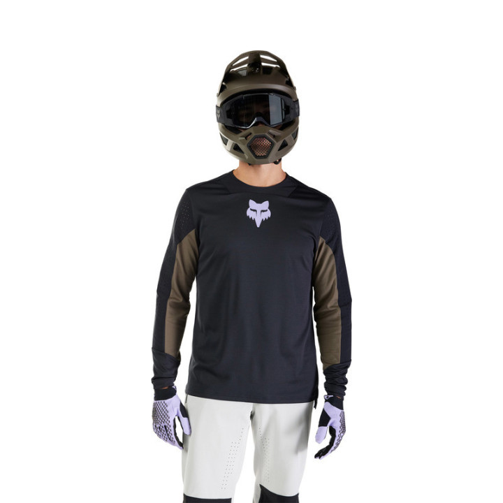 KOSZULKA ROWEROWA Z DŁUGIM RĘKAWEM FOX DEFEND PARK BLACK