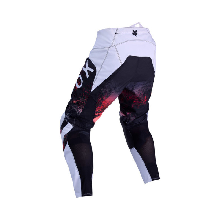 SPODNIE MOTOCYKLOWE FOX 180 KAIROS WHITE FLUO RED