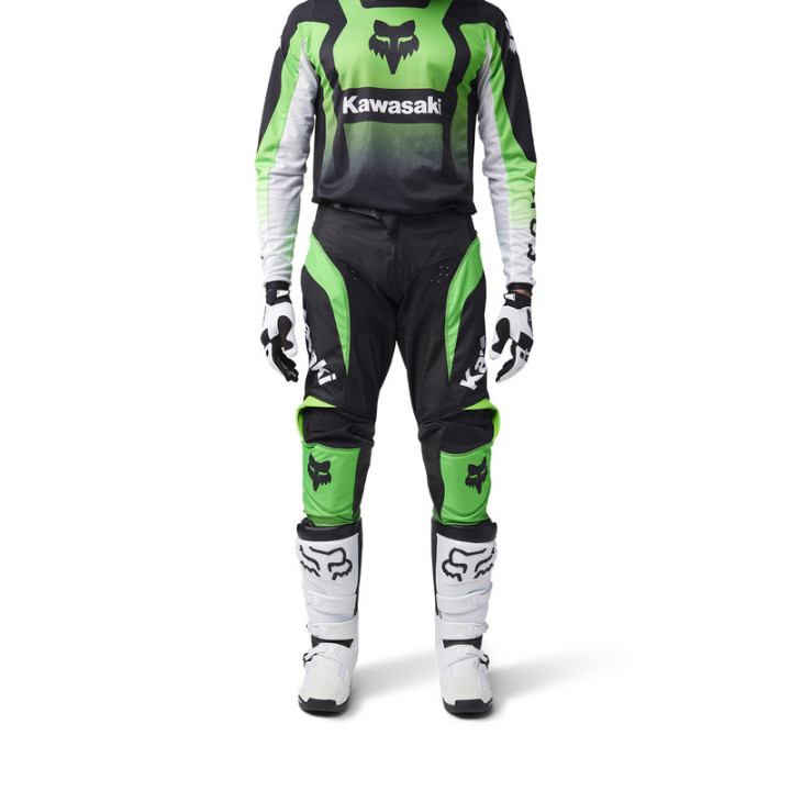 SPODNIE MOTOCYKLOWE FOX 180 KAWASAKI FLUO GREEN