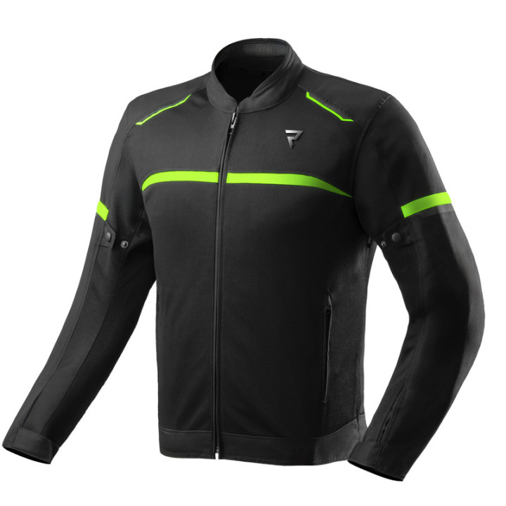 KURTKA MOTOCYKLOWA TEKSTYLNA REBELHORN ECHO BLACK FLUO YELLOW