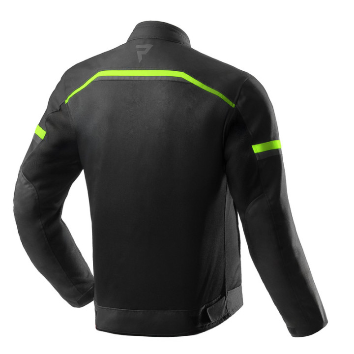 KURTKA MOTOCYKLOWA TEKSTYLNA REBELHORN ECHO BLACK FLUO YELLOW