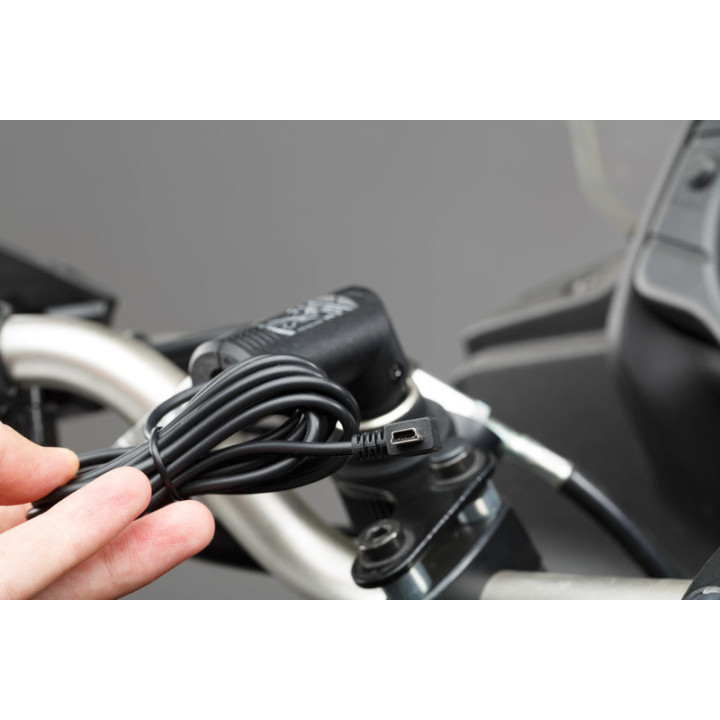 ADAPTER Z WYJŚCIA ZAPALNICZKI DUAL NORM MINI-USB 12V SW-MOTECH 180CM