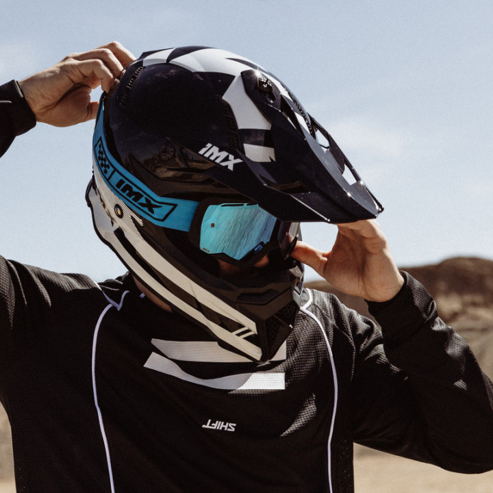 GOGLE IMX ENDURANCE FLIP MATT BLACK /BLACK - SZYBA DARK SMOKE + CLEAR (2 SZYBY W ZESTAWIE)