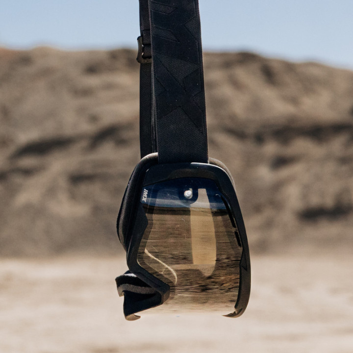 GOGLE IMX ENDURANCE FLIP MATT BLACK /BLACK - SZYBA DARK SMOKE + CLEAR (2 SZYBY W ZESTAWIE)