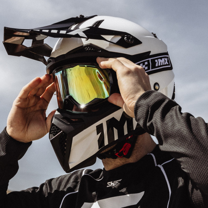 GOGLE IMX ENDURANCE FLIP MATT BLACK /BLACK - SZYBA DARK SMOKE + CLEAR (2 SZYBY W ZESTAWIE)