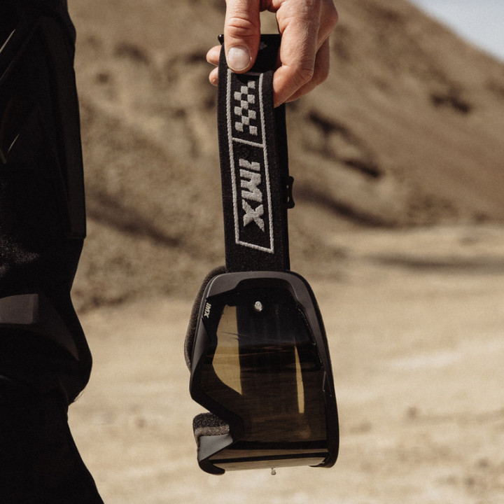 GOGLE IMX ENDURANCE RACE MATT BLACK /GREY - SZYBA DARK SMOKE + CLEAR (2 SZYBY W ZESTAWIE)