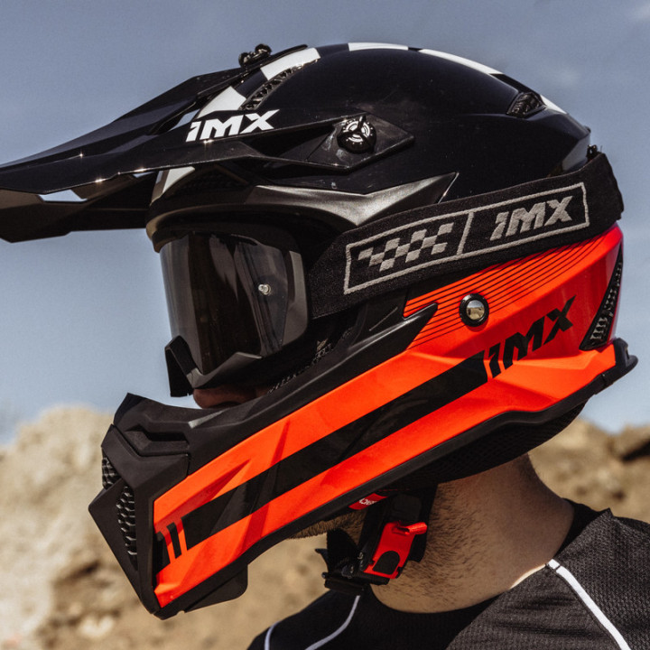 GOGLE IMX ENDURANCE RACE MATT BLACK /GREY - SZYBA DARK SMOKE + CLEAR (2 SZYBY W ZESTAWIE)