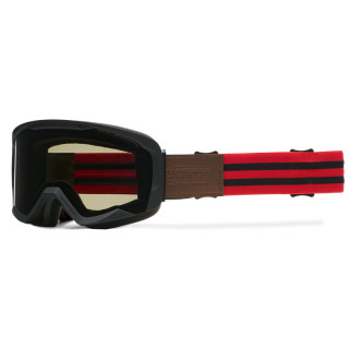 GOGLE IMX ENDURANCE RUST MATT BLACK /RED - SZYBA DARK SMOKE + CLEAR (2 SZYBY W ZESTAWIE)