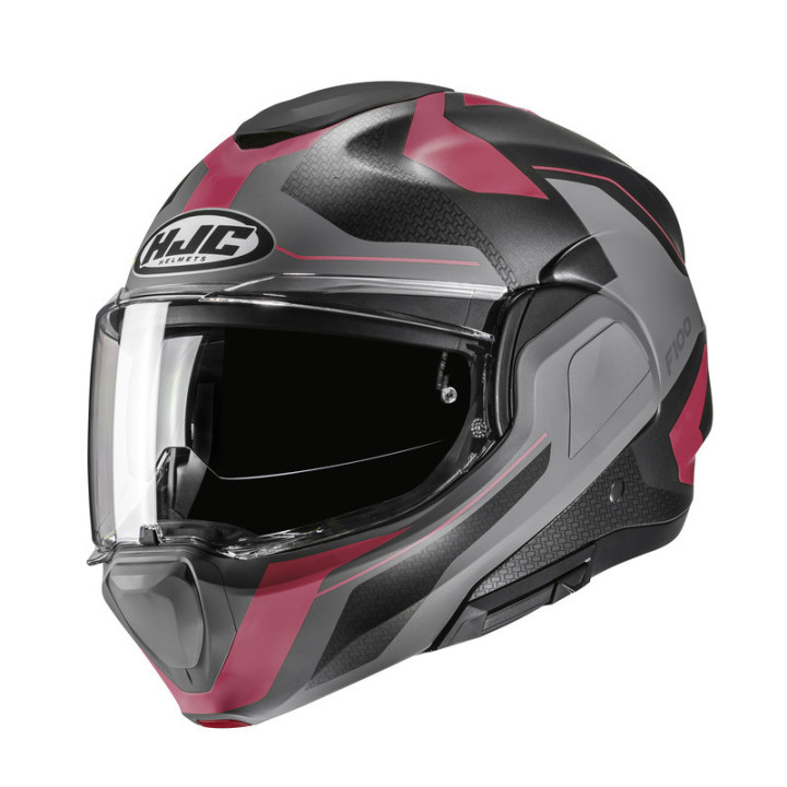 KASK MOTOCYKLOWY HJC F100 BIOS PINK GREY
