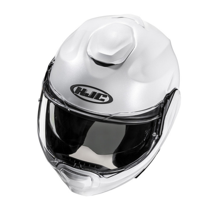 KASK MOTOCYKLOWY HJC F100 SOLID PEARL WHITE