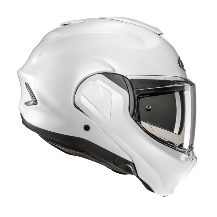 KASK MOTOCYKLOWY HJC F100 SOLID PEARL WHITE