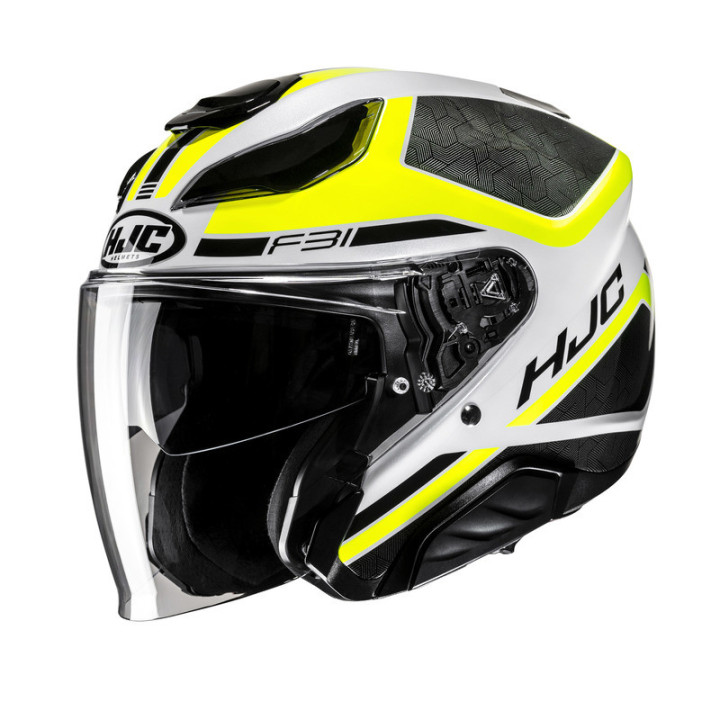 KASK MOTOCYKLOWY HJC F31 CERON BLACK YELLOW