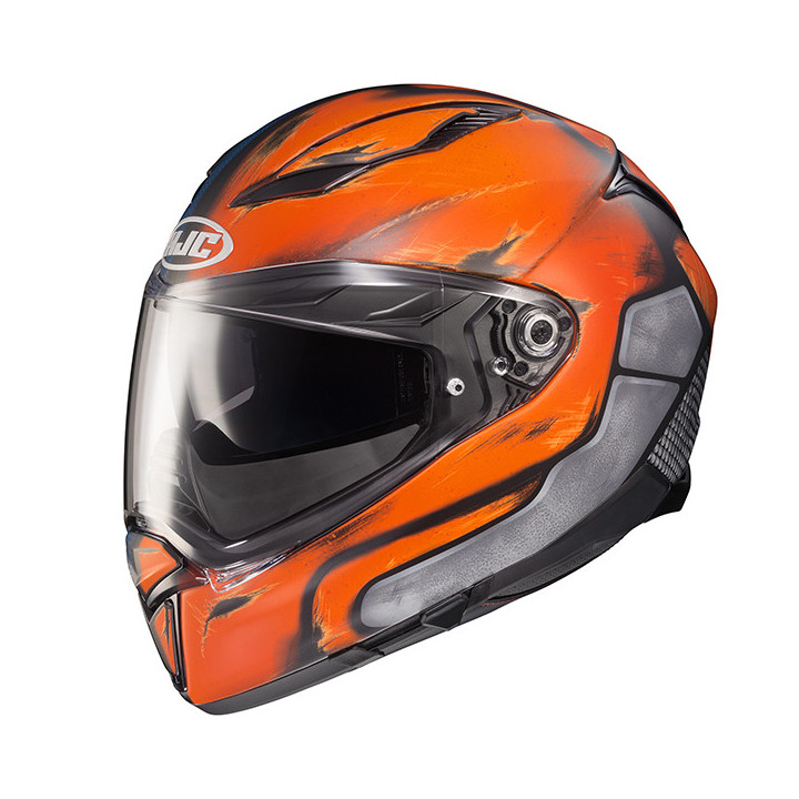 KASK MOTOCYKLOWY HJC F70 DEATHSTROKE DC COMICS BLUE ORANGE XXL