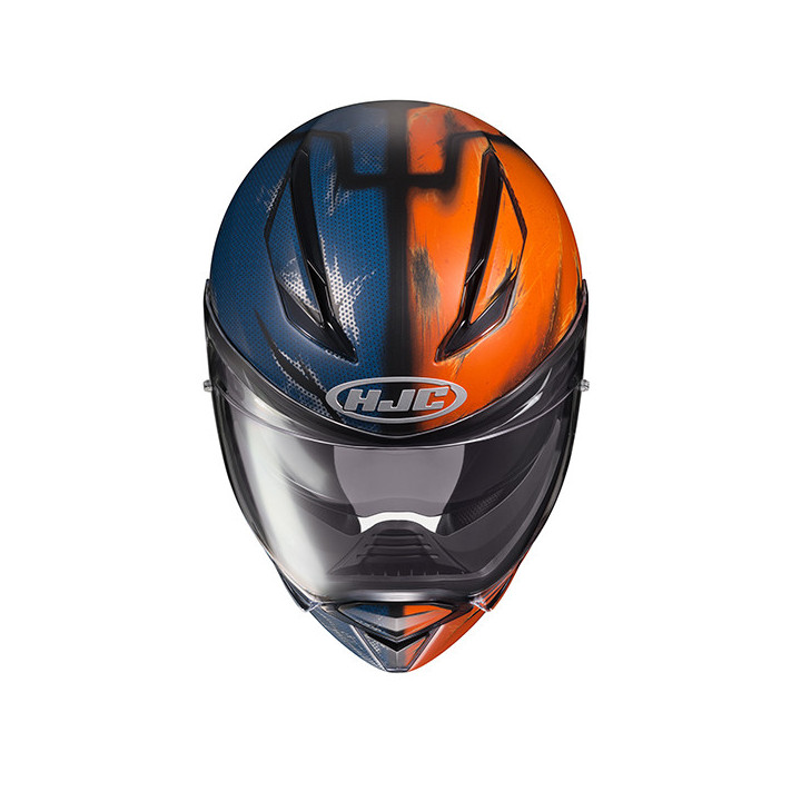 KASK MOTOCYKLOWY HJC F70 DEATHSTROKE DC COMICS BLUE ORANGE XXL
