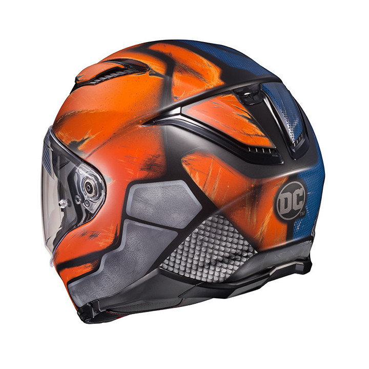 KASK MOTOCYKLOWY HJC F70 DEATHSTROKE DC COMICS BLUE ORANGE XXL