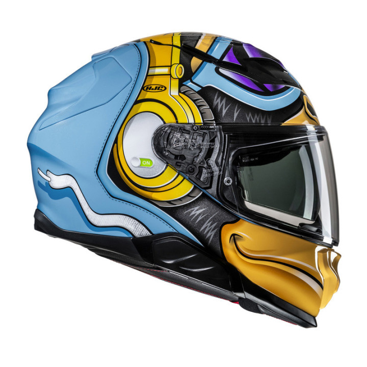 KASK MOTOCYKLOWY HJC F71 MONKEY DJ BLUE ORANGE