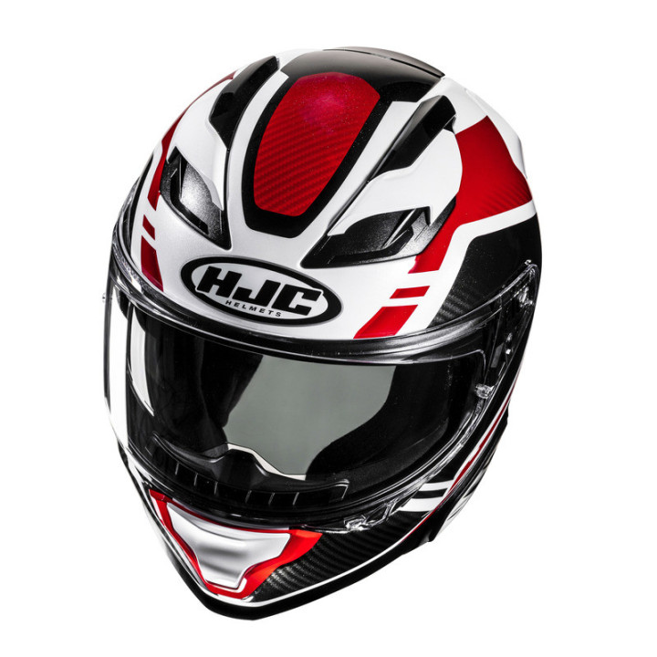 KASK MOTOCYKLOWY HJC F71 TOZZ WHITE RED