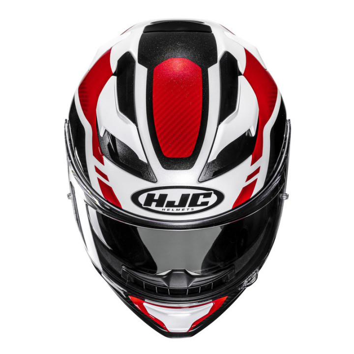 KASK MOTOCYKLOWY HJC F71 TOZZ WHITE RED