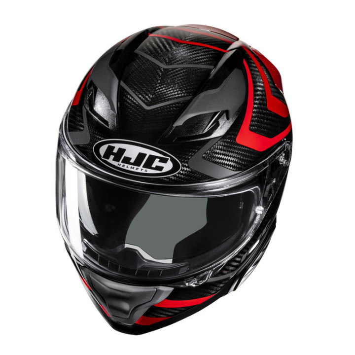 KASK MOTOCYKLOWY HJC F71 CARBON NEVIO BLACK RED