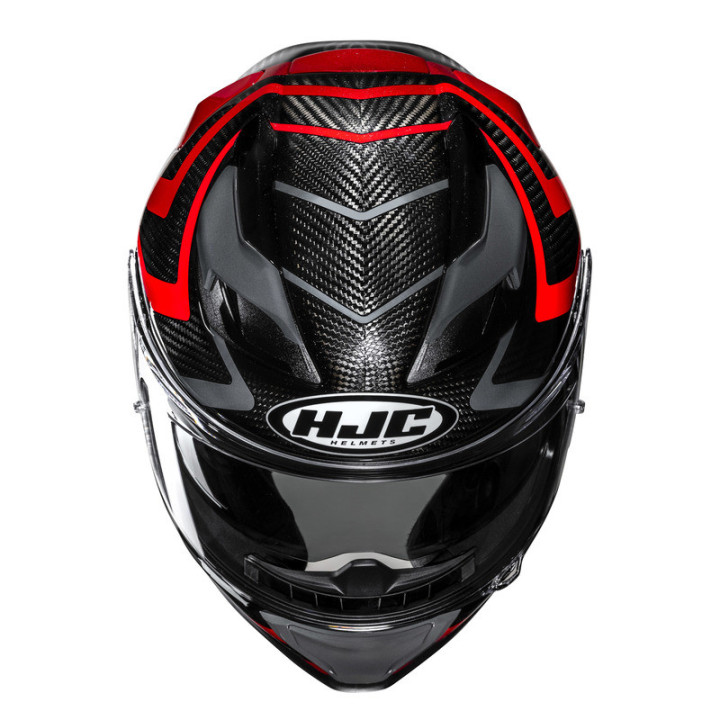 KASK MOTOCYKLOWY HJC F71 CARBON NEVIO BLACK RED