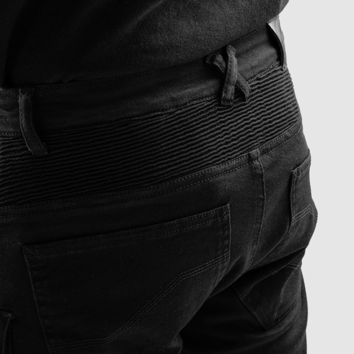 JEANSY MOTOCYKLOWE OZONE FASTER TAPERED FIT BLACK