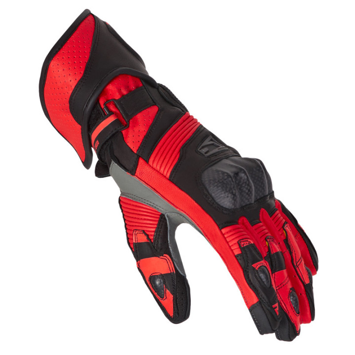 RĘKAWICE MOTOCYKLOWE REBELHORN FIGHTER BLACK FLUO RED